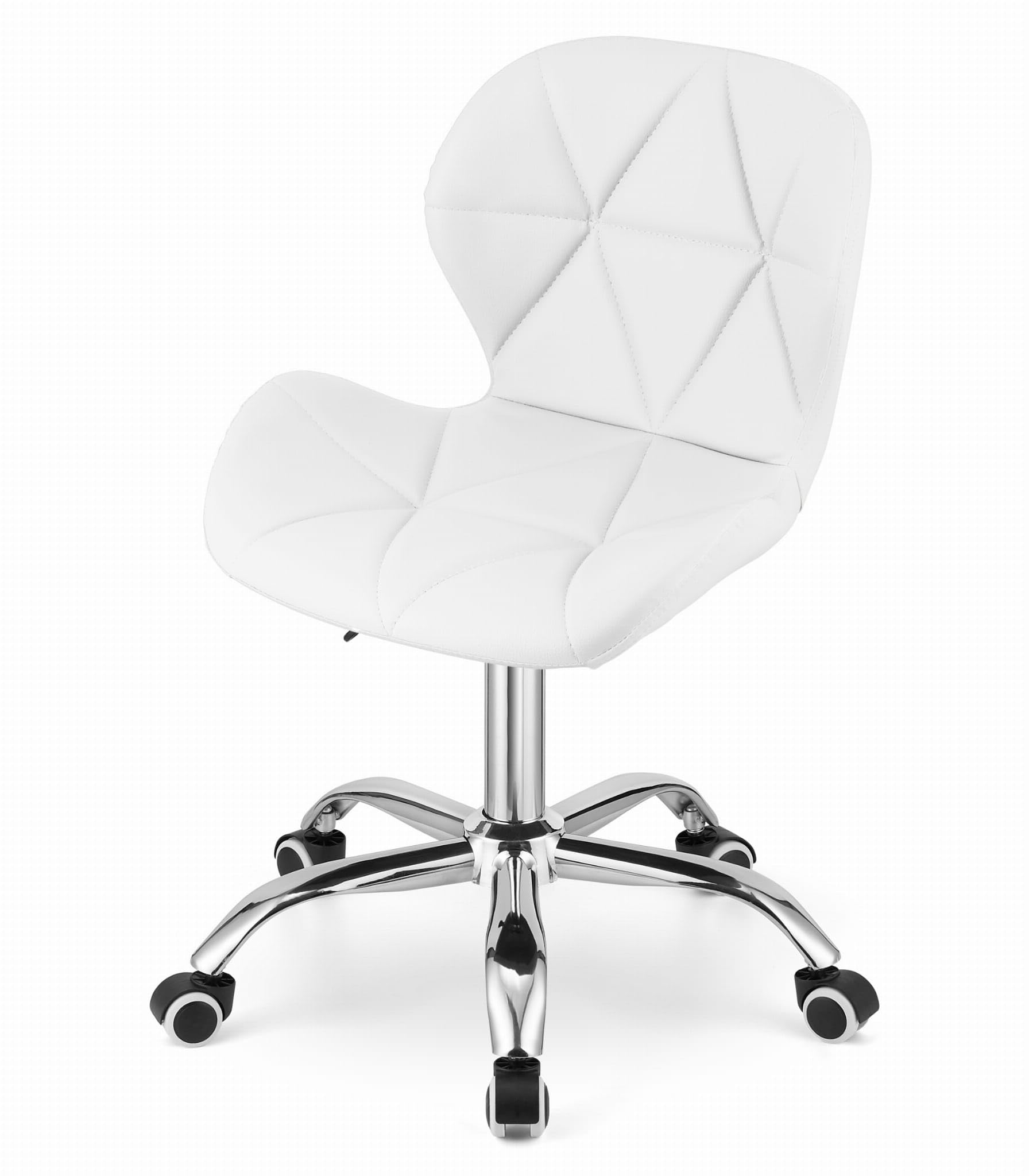 Chaise Similicuir Bureau Confort Pied Chromé Noir