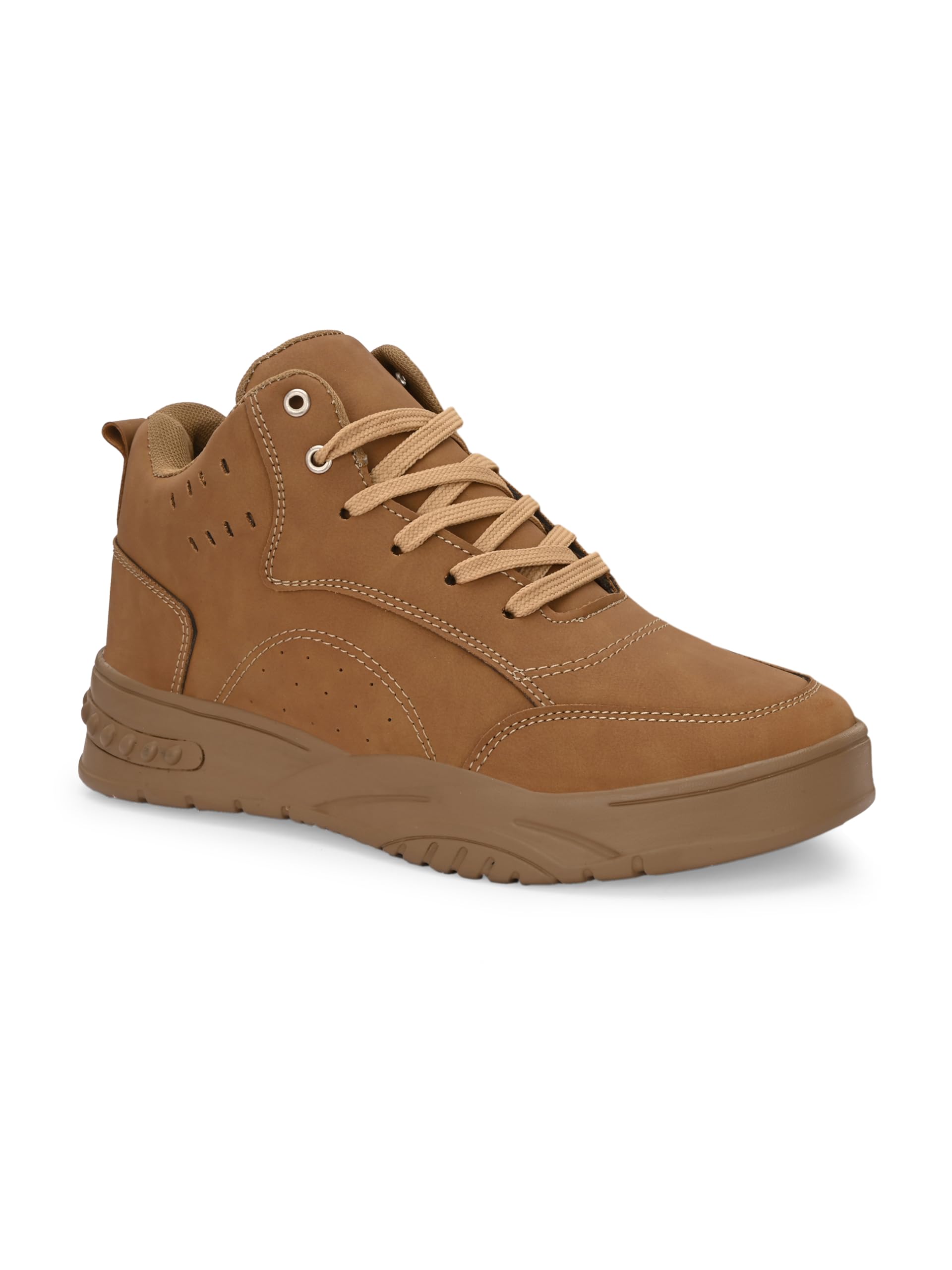 Men's Casual Ankle Boots | Synthetic Leather Lace-Ups | Cushioned Insole for Comfort | Stylish & Durable Everyday Wear-image-13