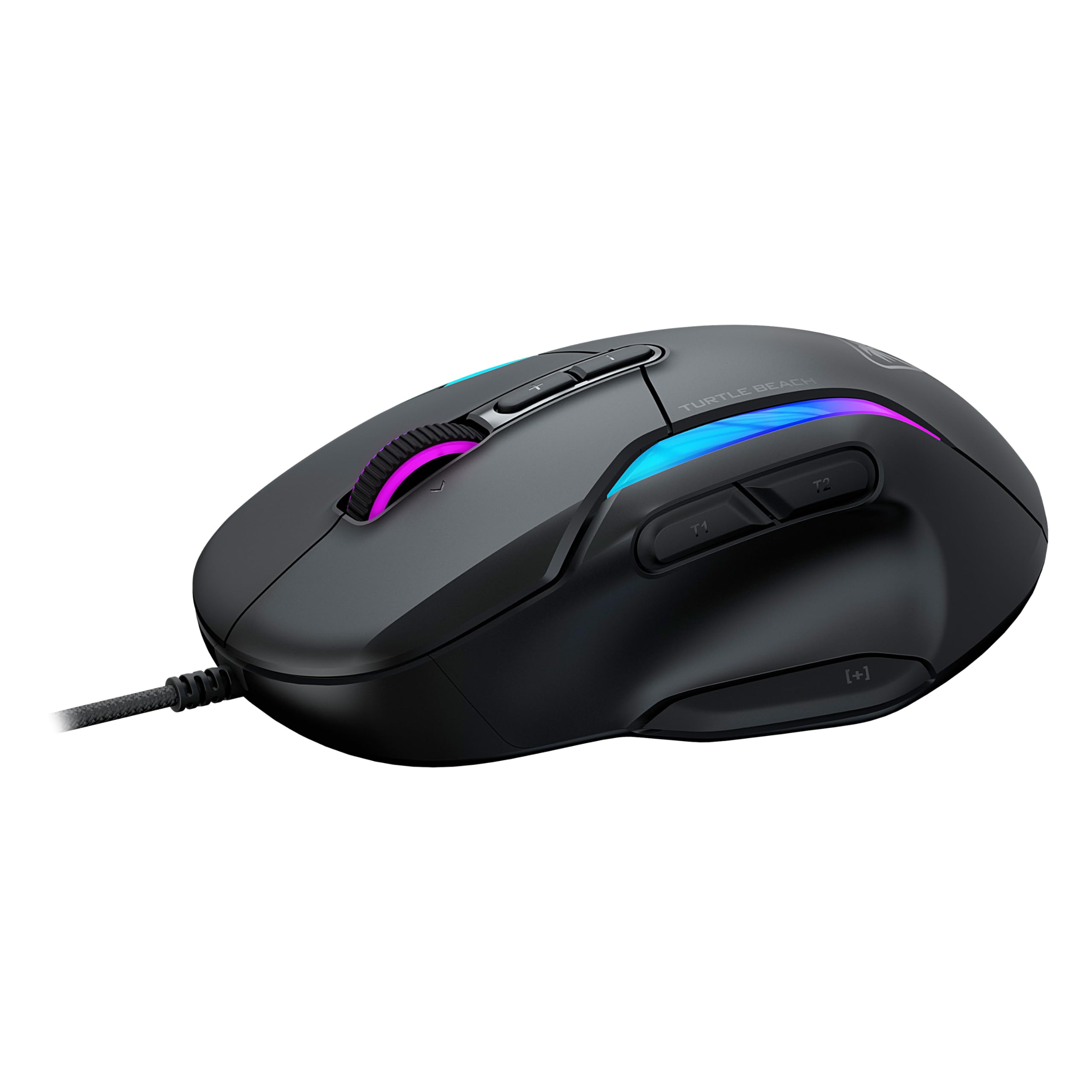 Turtle Beach Kone II Ergonomische RGB-Gaming-Maus, 26K DPI Optischer Sensor, optische Schalter, 23 programmierbare Funktionen, Schwarz