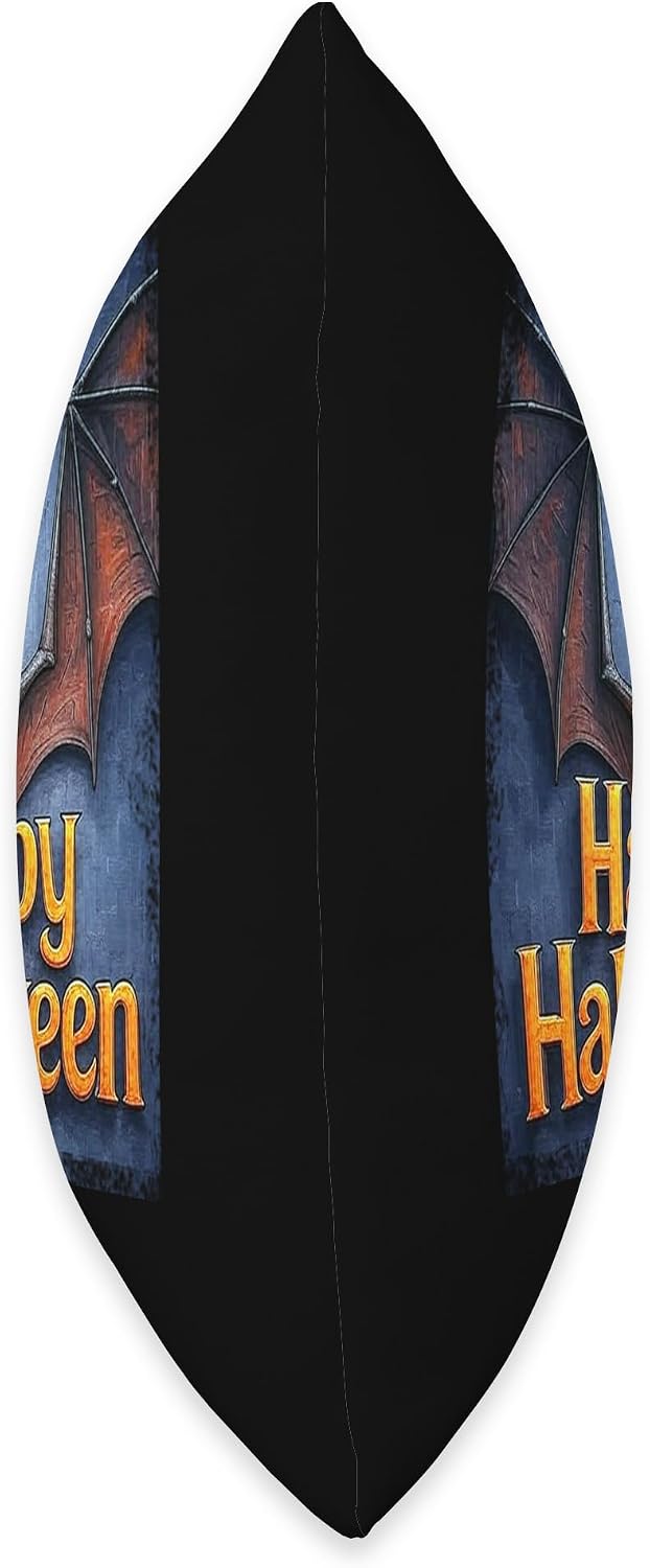 Happy Halloween Bat Throw Pillow