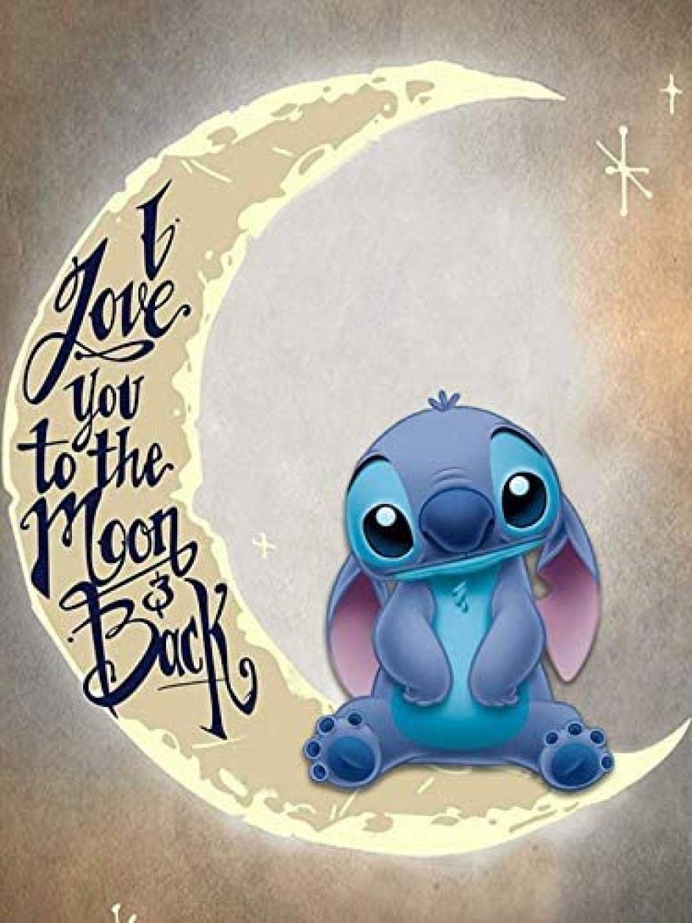 DIY 5D Diamond Painting Kit for Adults Kids I Love You to The MoonArt Kit Cross Stitch Crafts Art for Home Wall Decor Living Room Rhinestone Embroidery Gifts30X40Cm