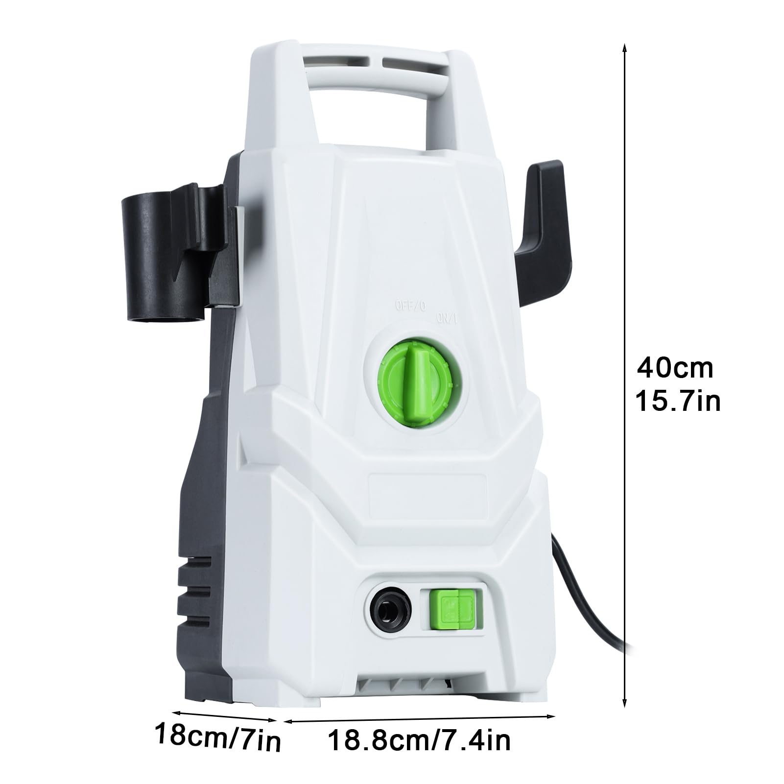 Potente limpiador eléctrico de alta presión 4800 PSI máx. 2,9 GPM, con 4 boquillas de conexión rápida, manguera de 28 pies, depósito de jabón, ideal para la limpieza de coches, entradas,