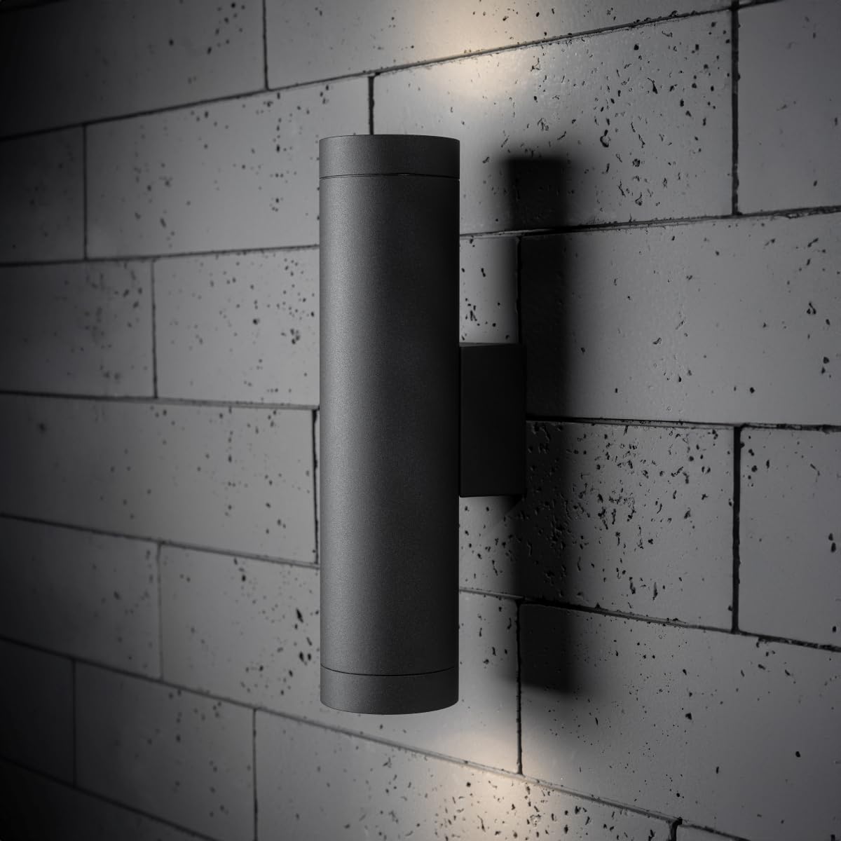 CGC Lighting Outside Outdoor Wall Light Extra Long Large GU10 Double Up and Down Spotlight IP44 Aluminium (Grey) - Image 4