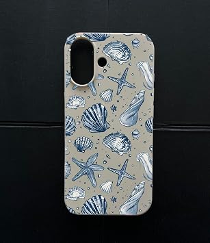 iPhone 16 İçin Marine Cover Desenli Silikon Kılıf | Yüksek Kalite UV Baskı & İçi Kadife Lansman Kapak Beyaz