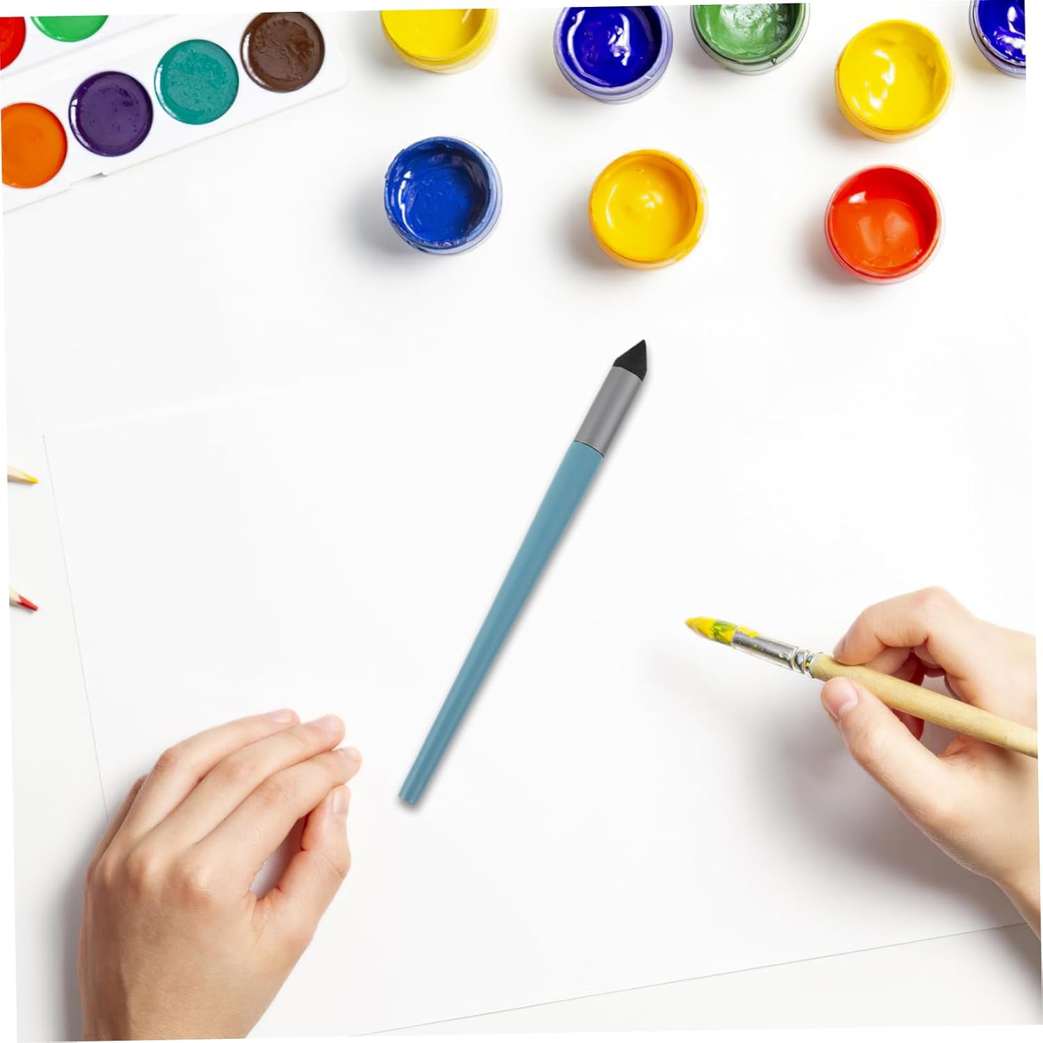 6pcs Oil Painting Stick Blending Sponge Pen Kit Drawing Supplies Art Sponges for Pastel Sketching Accessory