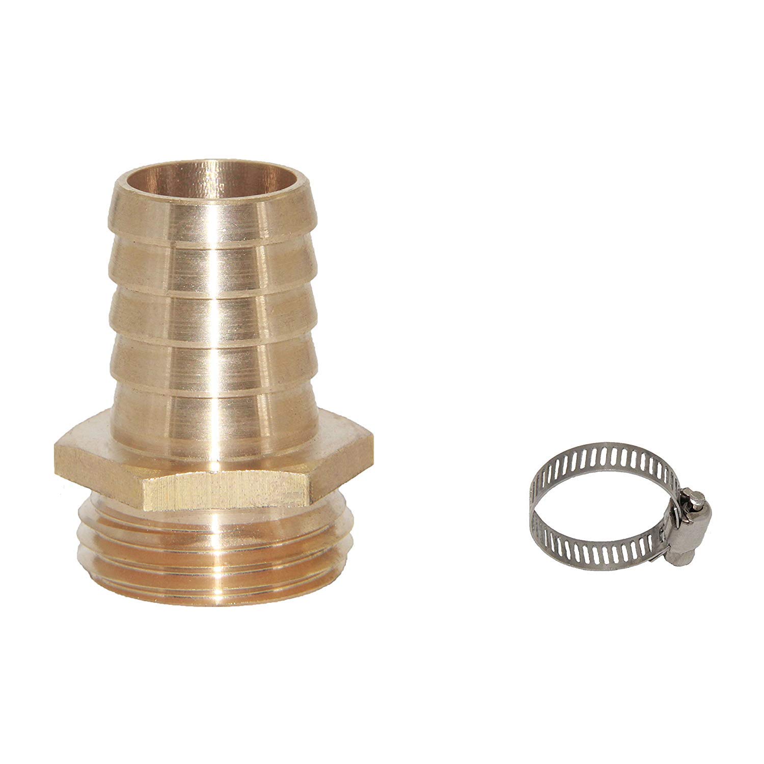 Buy Joyway 3/4" Barb x 3/4" Male GHT Thread Hex Brass Garden Water Hose