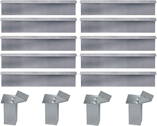 bellissa Schneckenzaun 14-teilig Metall verzinkt H20 cm