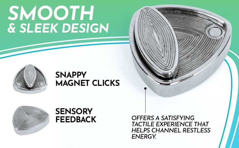 Miniatura 3 de Distracto Deslizador de metal para TDAH, alivio del estrés y alivio de la ansiedad, deslizador magnético, deslizador háptico, juguetes para ansiedad