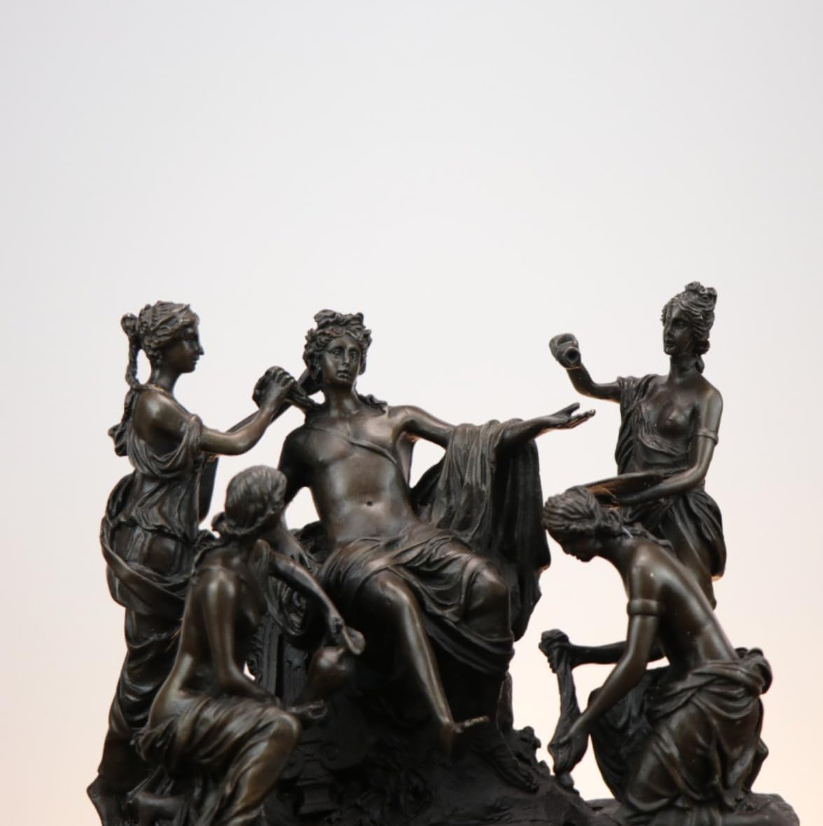 Aottsd Women's Bronze Napoleon Horseback Sculpture Antique Office Library Decor 11.8In