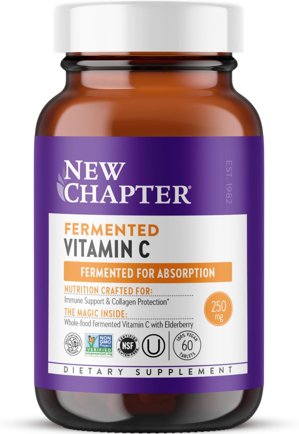 New Chapter Fermented Vitamin C + Elderberry,...