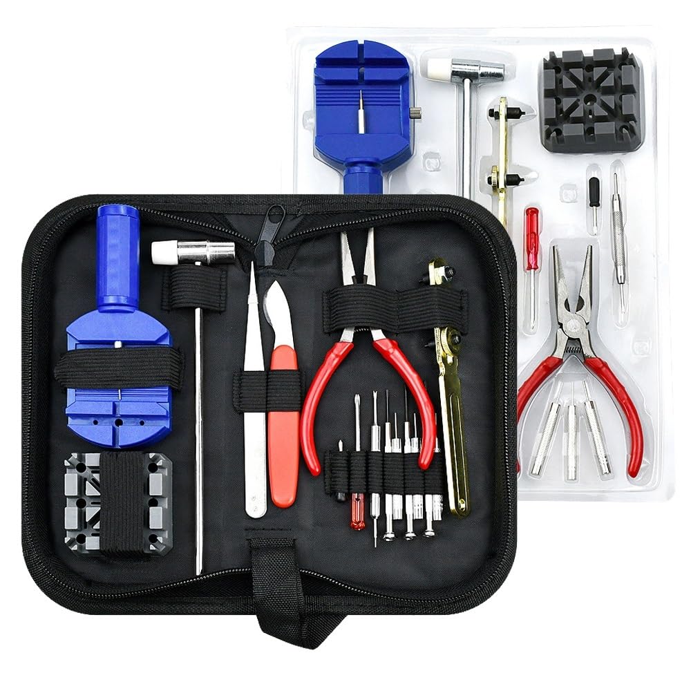Uhrenglied-Entfernungsset, Uhrenreparatur-Werkzeugset zum Öffnen der Uhrenrückseite, Armband- und Batteriewechsel oder t