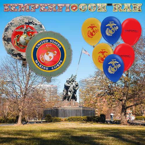 U.S. Marines Party Decorations! Deluxe Bundle includes a Semper Fi Banner, 6 Latex Balloons and 6 Round Mylar Balloons - Officially Licensed. by Havercamp by Havercamp - Image 6