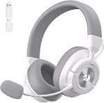 Redragon H889 Wireless Gaming Headset, 4 Connection Modes 2.4G/BT/3.5mm/USB, 53mm Drivers, Spatial Audio, 7.1 Surround Sound, Detachable Mic, Compatible with PC/PS5/PS4/NS/Xbox One/Phone, Black