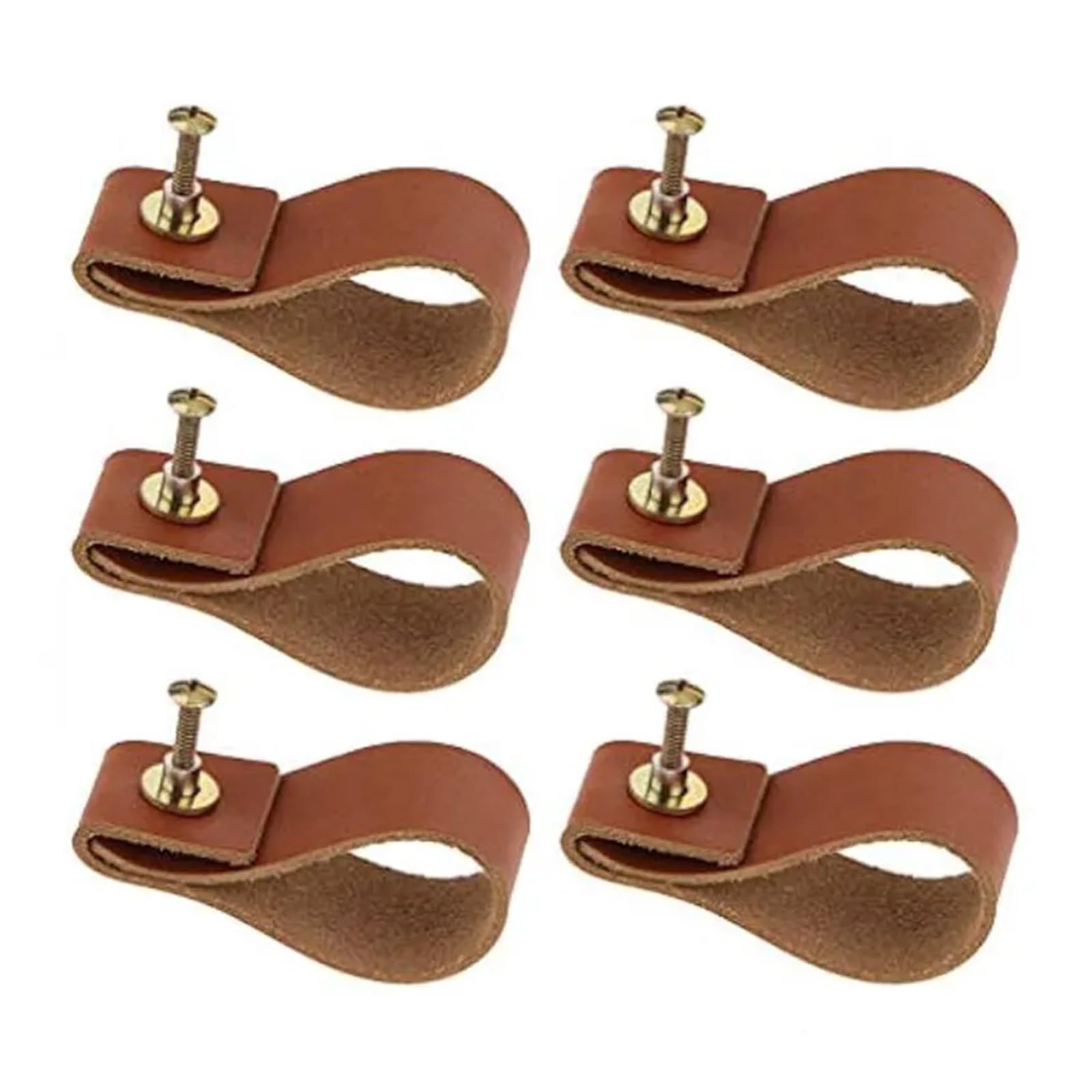 Hzomif Leather Drawer Pull Handles 12PCS Handmade Leather Cabinet Door Handle Pulls Knob Dresser Drawer Door Handle Kitchen Pulls Knob