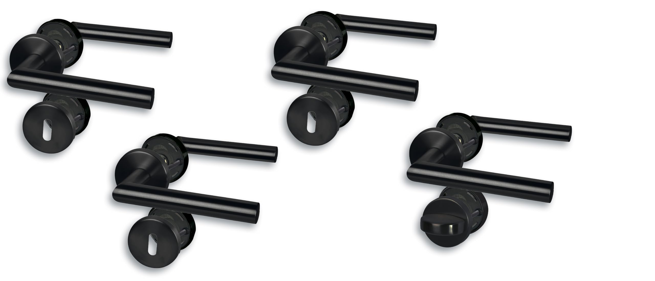 Ferrure de porte noire pour rénover 3 chambres et 1 salle de bain