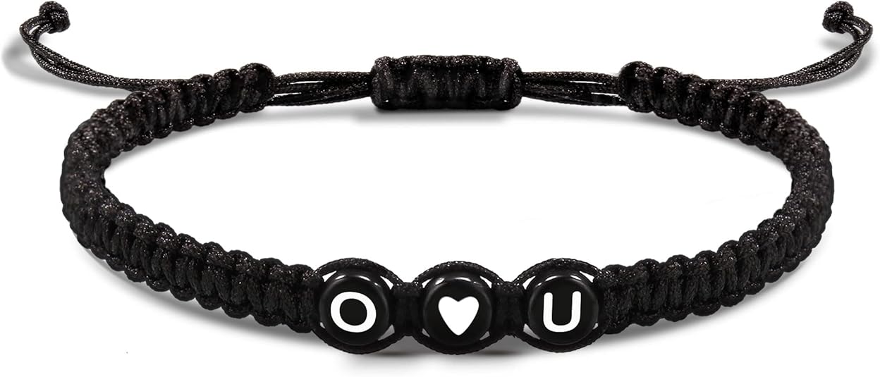 Initial Bracelets for Women Men's Bracelets Gifts for Girlfriend Boyfriend Letter Bracelets I Love You Gifts for Her Him Best Friend Birthday Gift Christmas Jewelry
