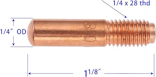 Miniatura 4 de Kit de accesorios para pistola de soldadura MIG de 0.030 pulgadas, difusores de boquilla para Miller Millermatic M-1015 Hobart H-910 25 puntas de