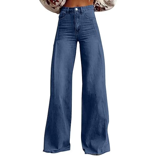 Wide Leg Jeans Woman Summer Vintage Floral Print High Waisted Jeans Baggy Stretch Straight Y2K Street Denim Pant with Pockets
