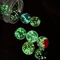 Vista 7 de Canicas de vidrio que brillan en la oscuridad, mármoles luminosos multicolor para niños, juegos de mármol y decoración del hogar de bricolaje