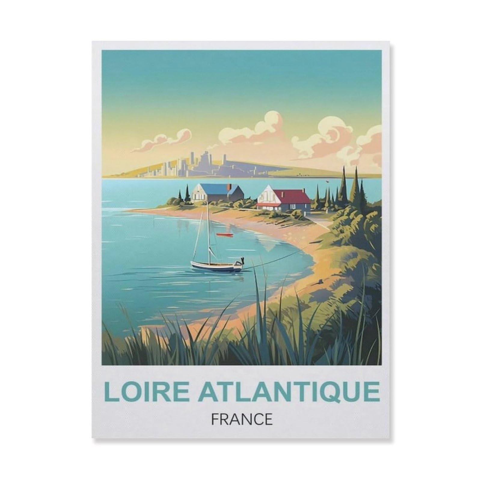 Plaque humoristique en métal de la Loire-Atlantique, un souvenir rétro pour la maison