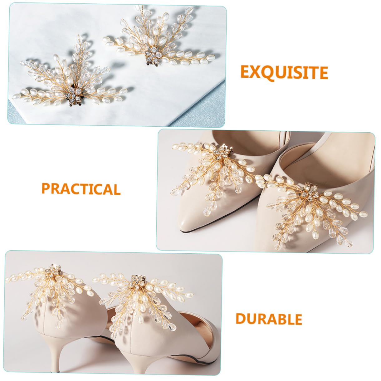 VALICLUD 8pezzi Fibbia Decorativa Per Scarpe Sposa Di Ciondoli Eleganti Con Brillantini e Perle Accessori Per Scarpe Da Cerimonia e Festa