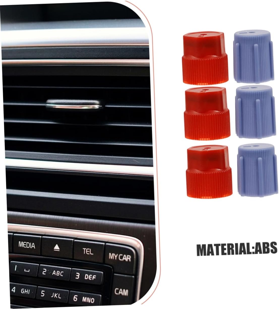 SOLUSTRE 20pcs Air Conditioning Caps Kit for Cars Low High Prevents Leaks at Charging Ports Compatible Various Car Models Easy to Install