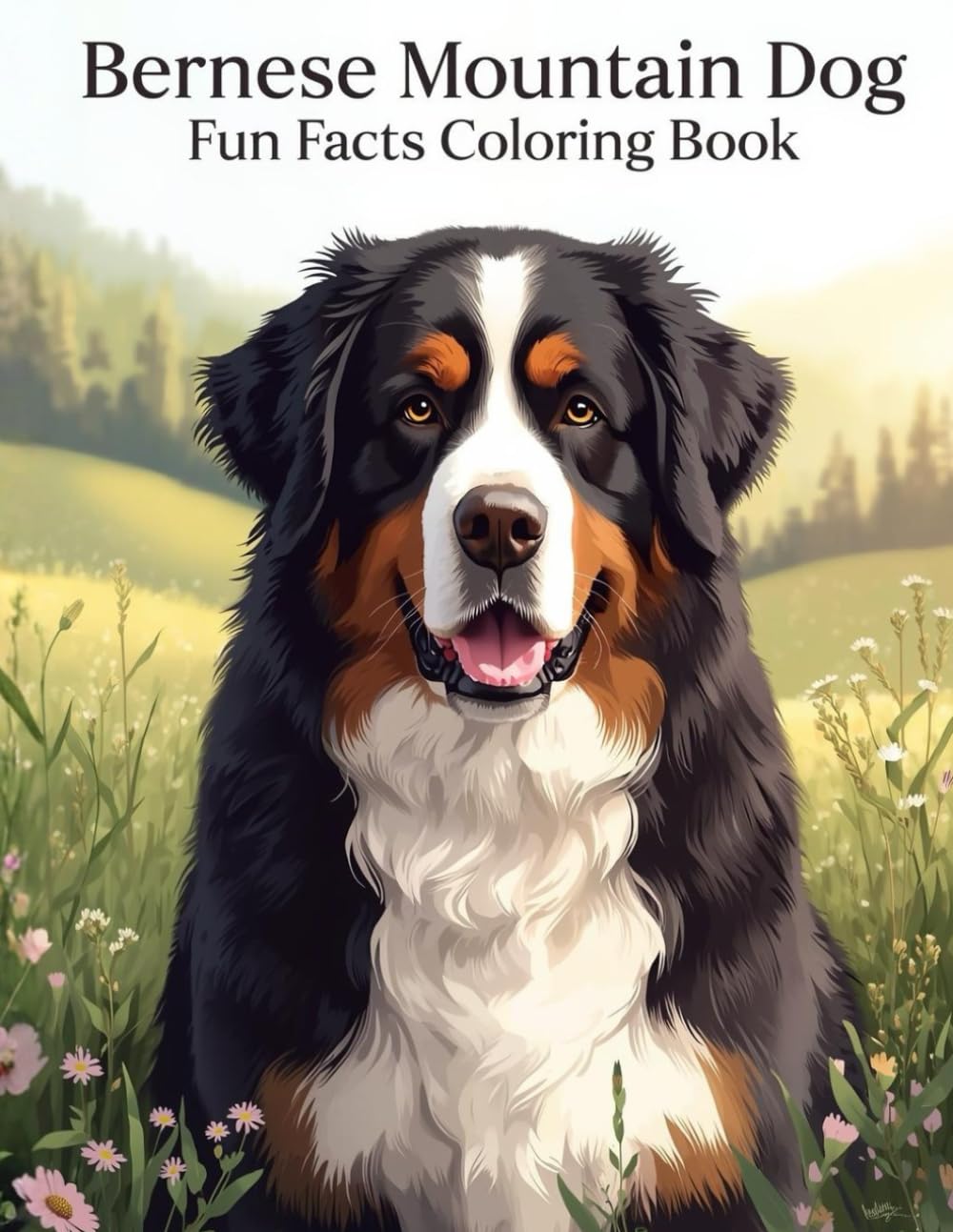 Bernese Mountain Dog Fun Facts Coloring Book: A Playful Journey Through Big Fluffy Adventures for Kids (Dog Breed Fun Facts Coloring Series)