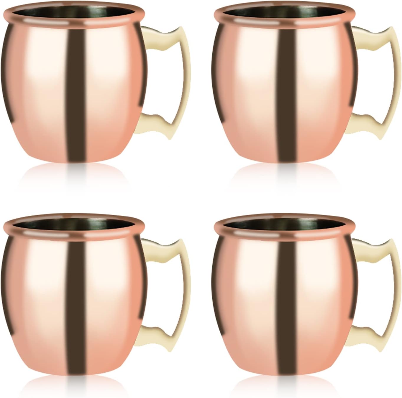 Chris.W 4pack Mini Moscow Mule Mugs, 2 Oz Copper Shot