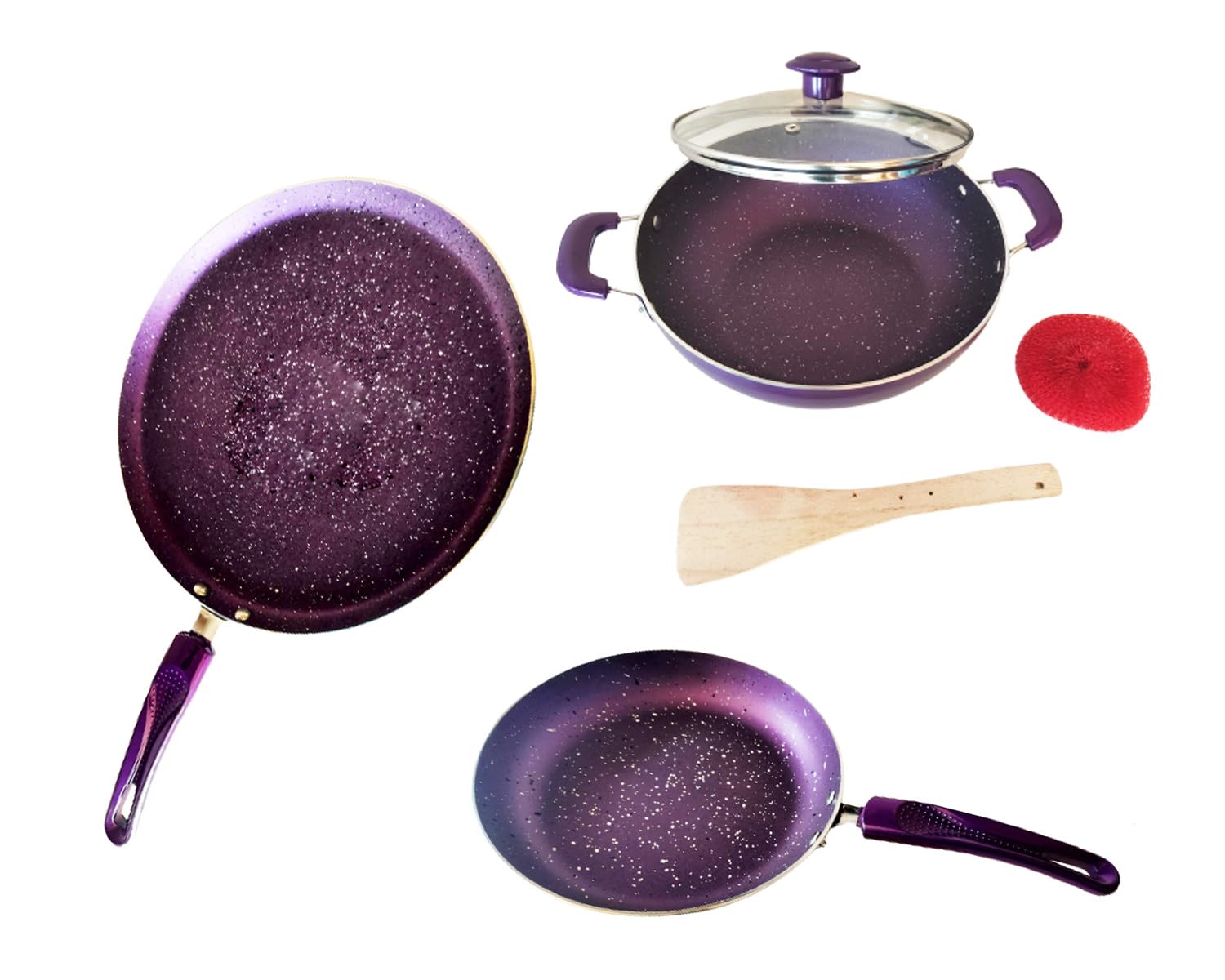 Poêle à dosa induction violette pour des repas conviviaux en famille