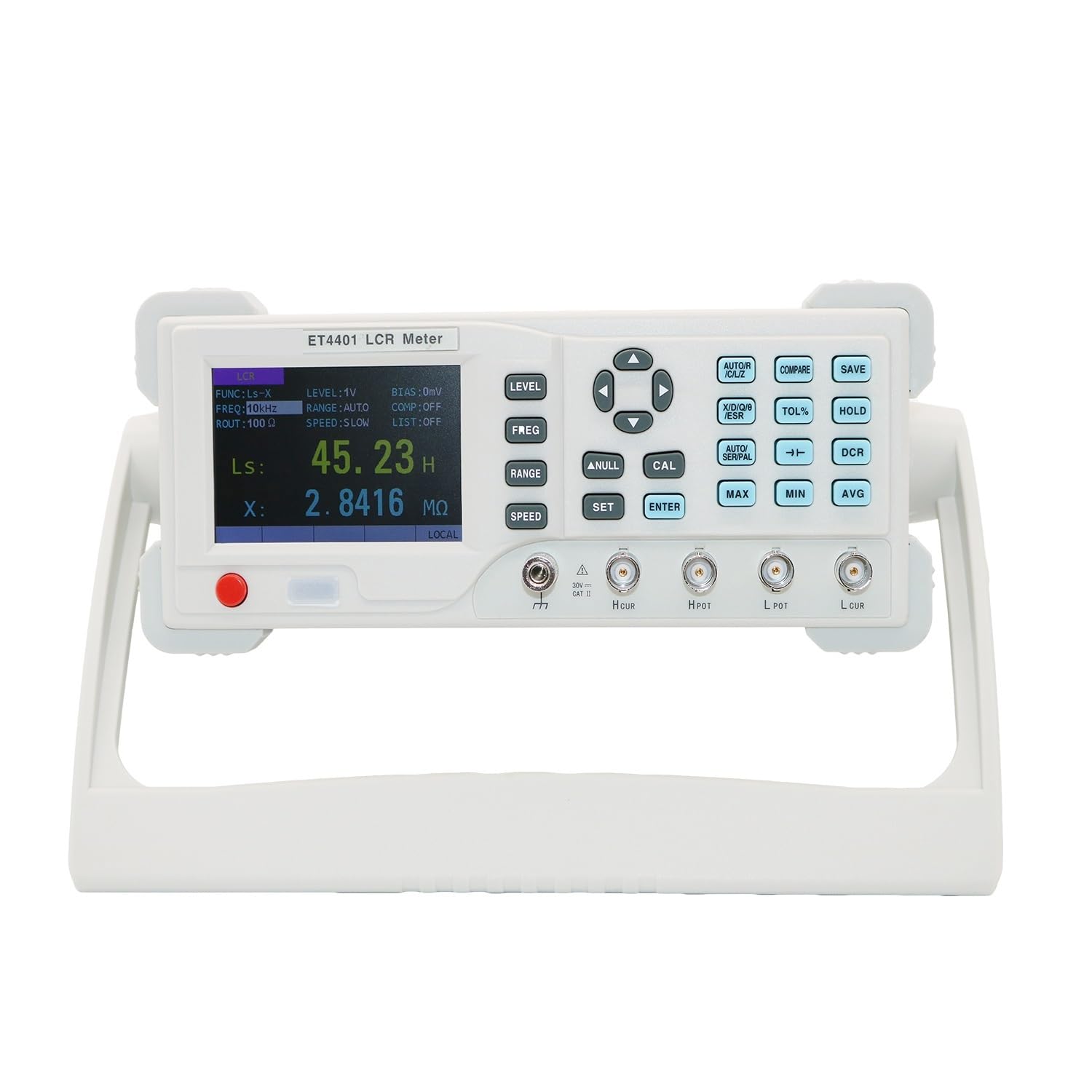 Induktivitätsmessgerät ET4401 ET4410 LCR Tisch Digital Bridge Tester Desktop LCR Meter Kapazität Widerstand Impedanz Induktivität Messen Meter Hochpräzise Rechenleistung(ET4401)