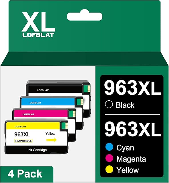 LOFBLAT 963XL Ink Cartridges Replacement for HP 963XL Multipack 963 XL for HP OfficeJet Pro 9010 9012 9020 9014 9015 9016 9018 9019 9022 9025