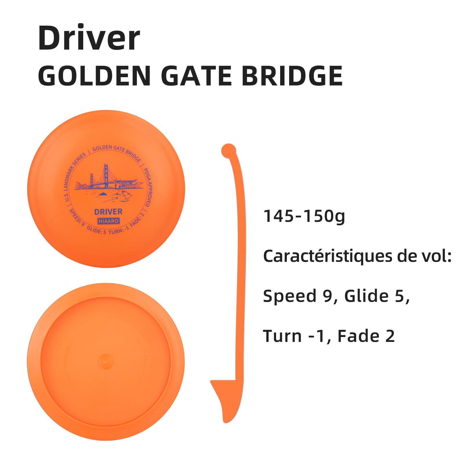 Kit de Disc Golf pour Débutant | Série U.S. Landmark | Classe 150, 145-150g | Homologué par la PDGA | Comprend 2Driver, 2Mid-Range, 2Putter, 1Mini Marqueur