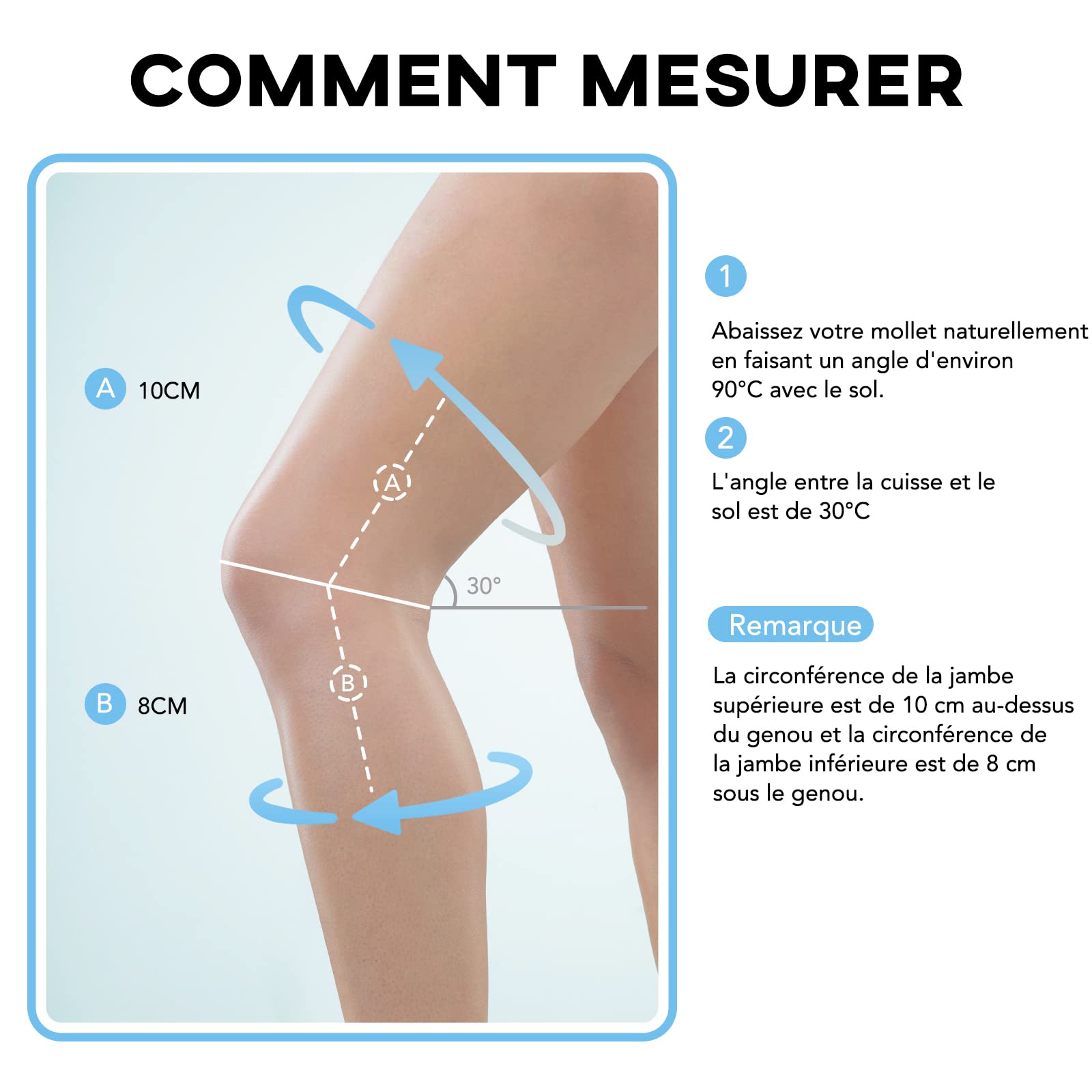 Genouillère De Soutien AGPTEK - Pour Douleurs Articulaires, Ménisque, Arthrite - Réf. TOP945-P52