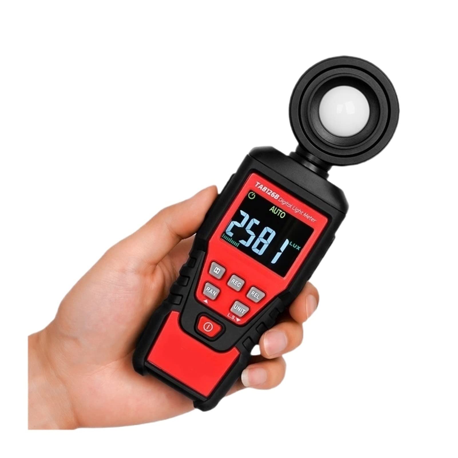 Światłomierz, Miernik Illuminance Miernik Illustration High Precision Meter Illuminance 10000 0lux, Miernik oświetlenia Handheld Instrument pomiarowy temperatury otoczenia(B)