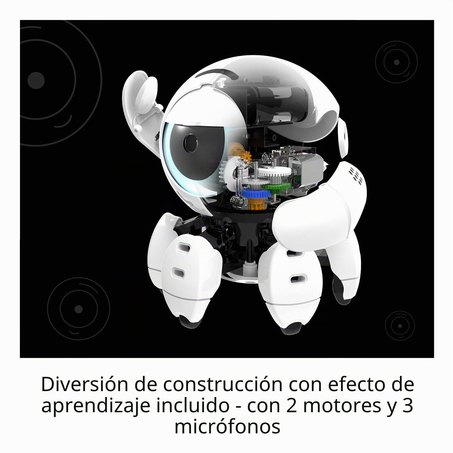 Kosmos 621094 Bitsy – Tu Inteligente Robot Amigo, Robot para niños, controla Bitsy con pulsador de Sonido, Juguete para niños, Caja de experimentos a Partir de 8 – 12 años