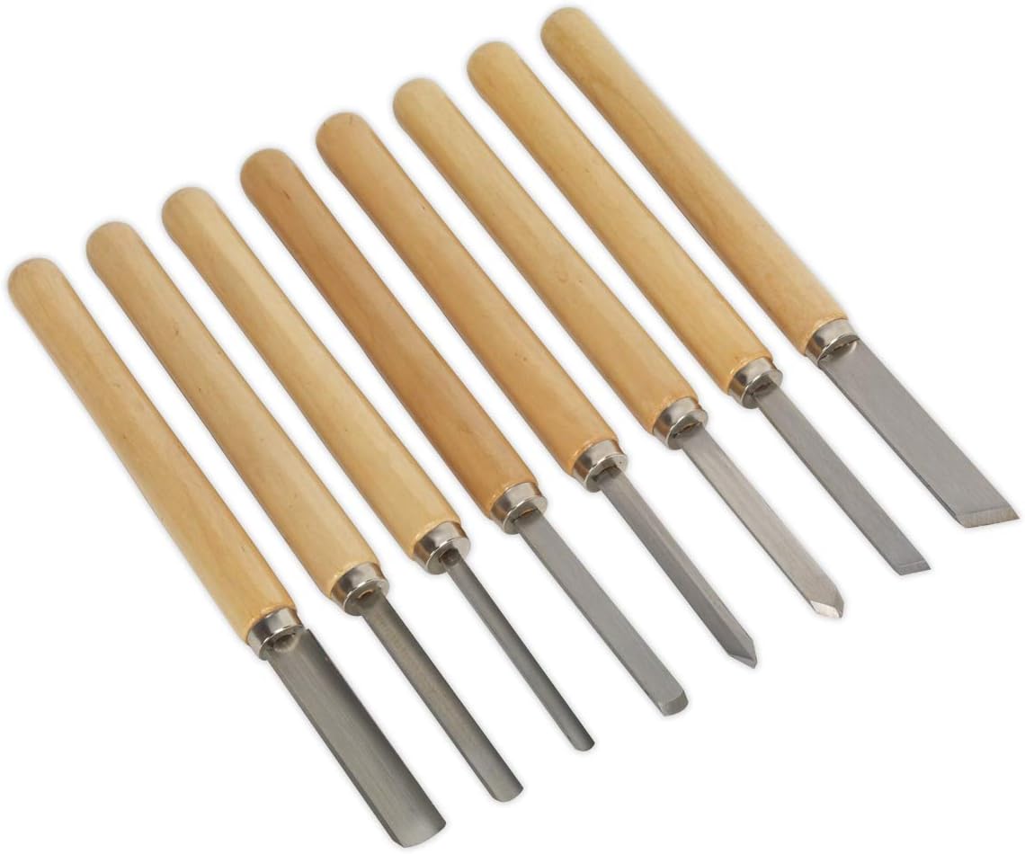 Sealey Ak60/8 Wood Turning Chisel Set 8Pc