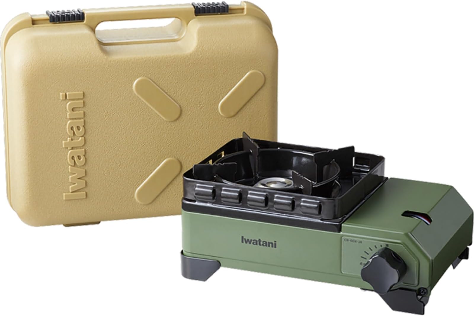 Iwatani CB-ODX-JR Iwatani Cassette Fu Tough Junior Olive Case Included, Cassette Stove, Barbecue Stove, Gas Stove, Camping, Outdoor Activities, BBQ Stove, Made in Japan