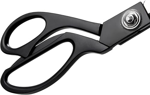 Miniatura 7 de Tijeras de sastre afiladas negras de 10.5 pulgadas, tijeras de tela resistente, cuero y ropa, tijeras de coser profesionales de acero inoxidable