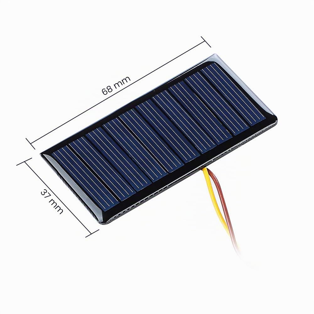 10 Stück 5V 60mA Mini Polykristalline Solarzellen Zellen 68mmx37mm für DIY Solarpanel Projekte Spielzeug