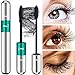 4D Lash Extension Mascara - DRMODE Waterproof Silk Fiber Volume Mascara , Natural and False Lash Look in One Mascara, Long Lasting Mascara for Definition - Noir
