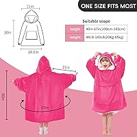 Vista 5 de yescool Manta de vestir con capucha para niños, regalos de cumpleaños para niñas adolescentes, para niños de 8 a 15 años, sudadera de gran