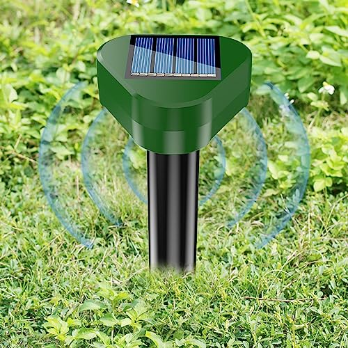 Repelente de pássaros ao ar livre,Solar Powered Farm Protector 360 Graus Animal Repeller Ultrasonic