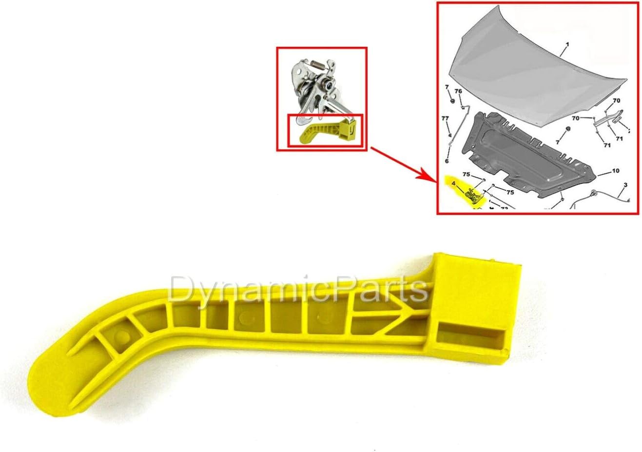 Motorhauben Verriegelung 7934.E7 Für Berlingo & Partner Ab 2008