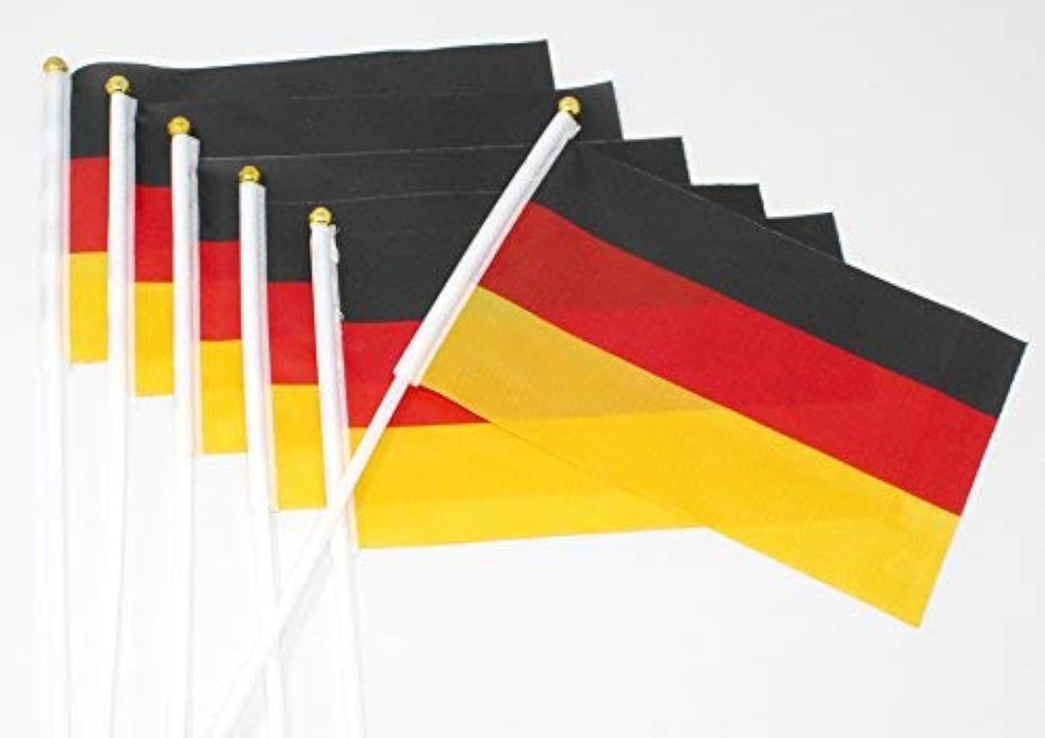 Mini-Flaggen Auf Stab – 6 Stück, 14x20,8 Cm, Doppelseitig Bedruckt, Für Garten, Partys, Sportevents