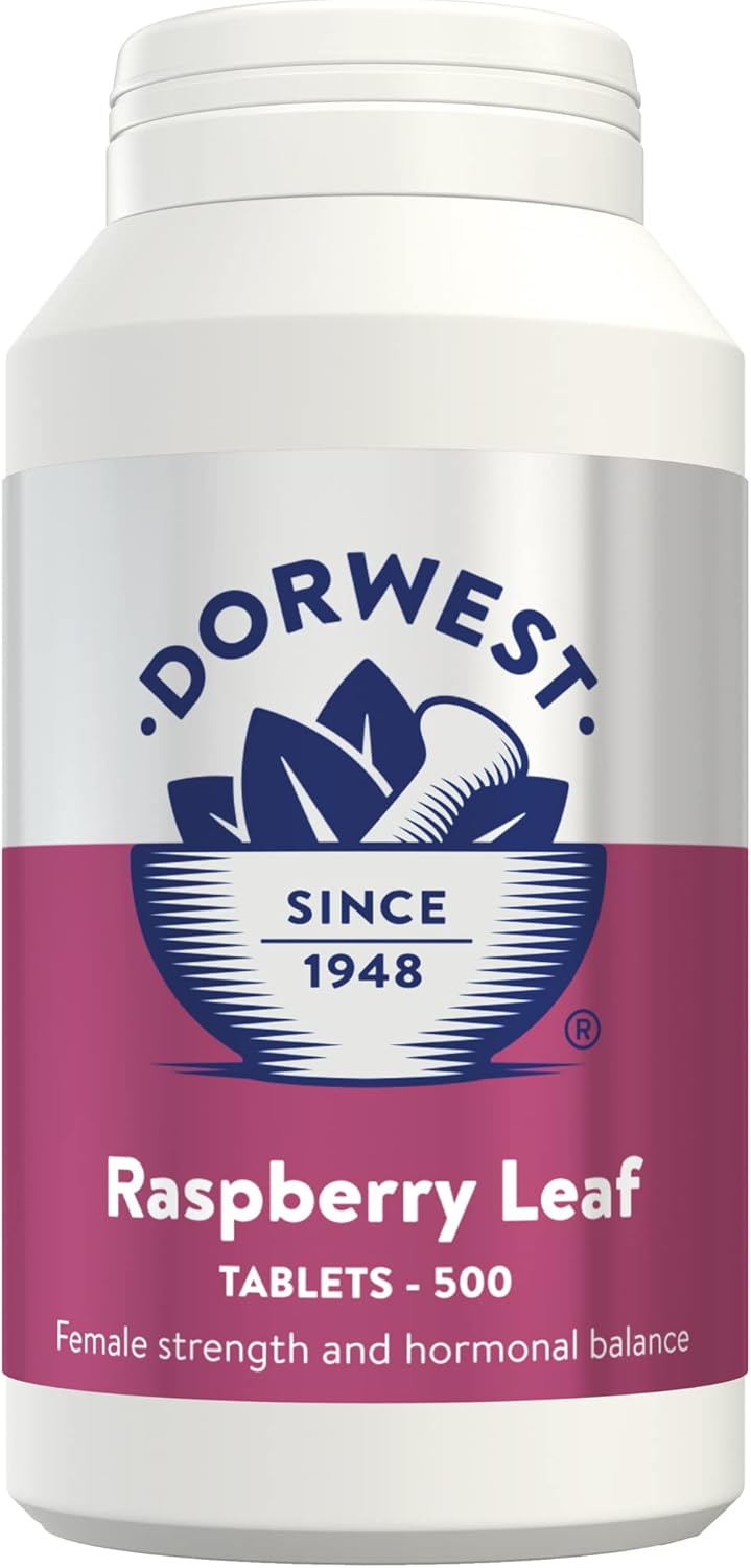 Dorwest Raspberry Leaf Tablets for Dogs And Cats, 500 Tablets