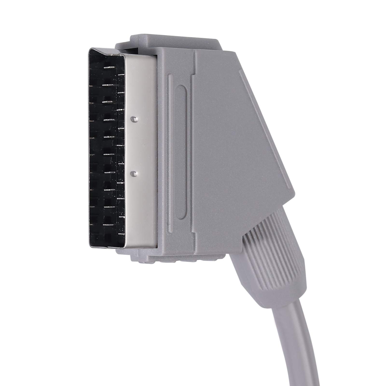 AUTOUTLET 1,8 Mètres de Câble Péritel RVB Réel pour Wii Wii U Remplacement de Câble Péritel RVB Réel pour La Console de Télévision Gris