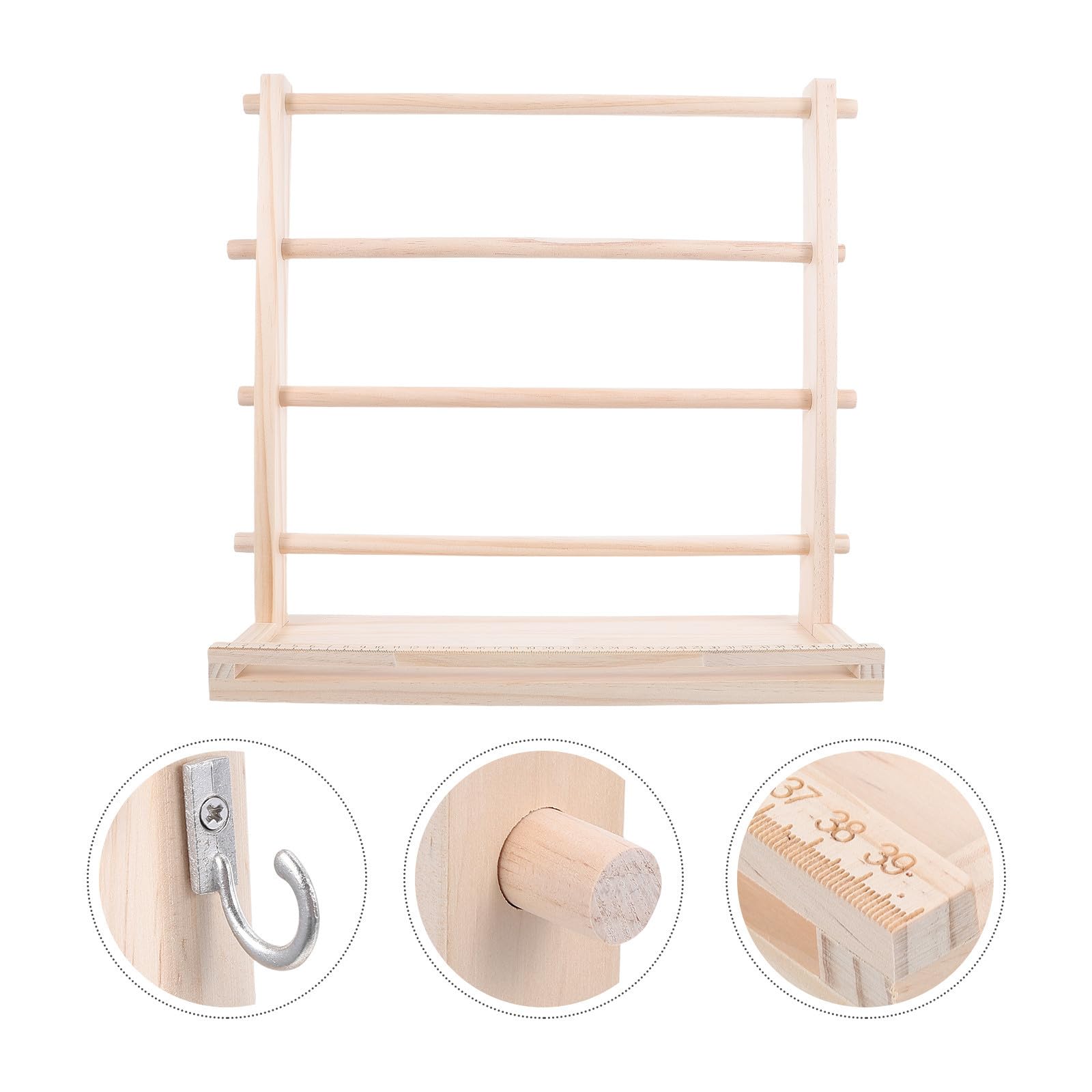 GALPADA Organizzatore in Legno per Nastri a 4 Livelli, Beige