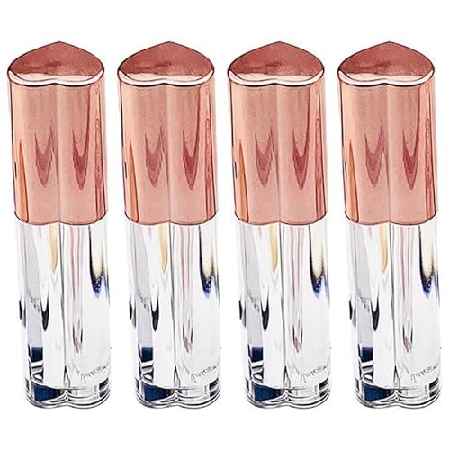 WOFASHPURET 4 Stück Lipgloss Rohre, lipgloss behälter Lippenstift Hülsen Leer, Transparent Lippenbalsam-Tuben Füllung Container für Lippenstift Proben DIY