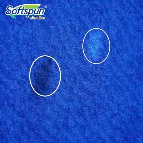 Image of SOFTSPUN B Quality Microfiber Cloth - Going Cheap! 15 pcs - 40x60 cms 340 GSM Assorted Colour Thick Lint & Streak-Free Multipurpose Cloths - for Car Bike Cleaning Polishing Washing & Detailing.