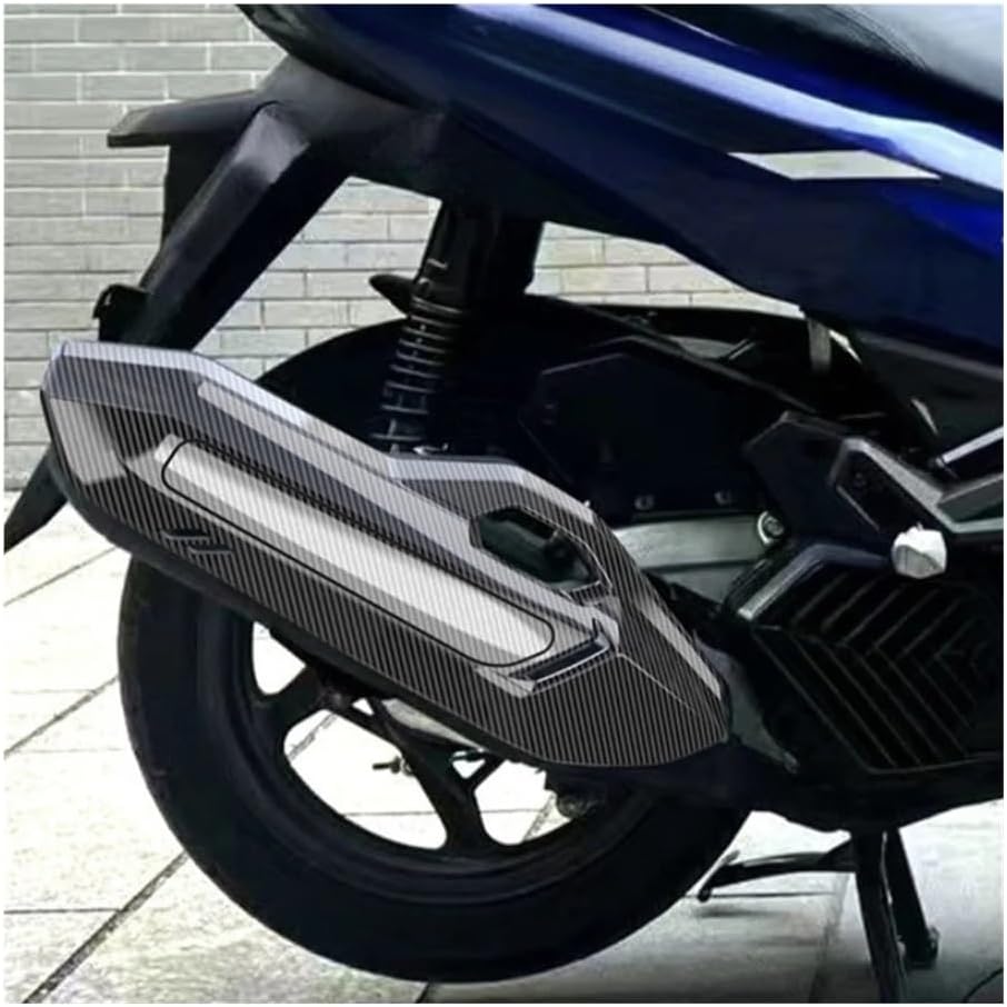 Motorcycle Exhaust Heat Shield Durable Anti-Scald Guard for 125 150 160cc Sleek Black Design with Ventilation Slits Heat Shield Wraps